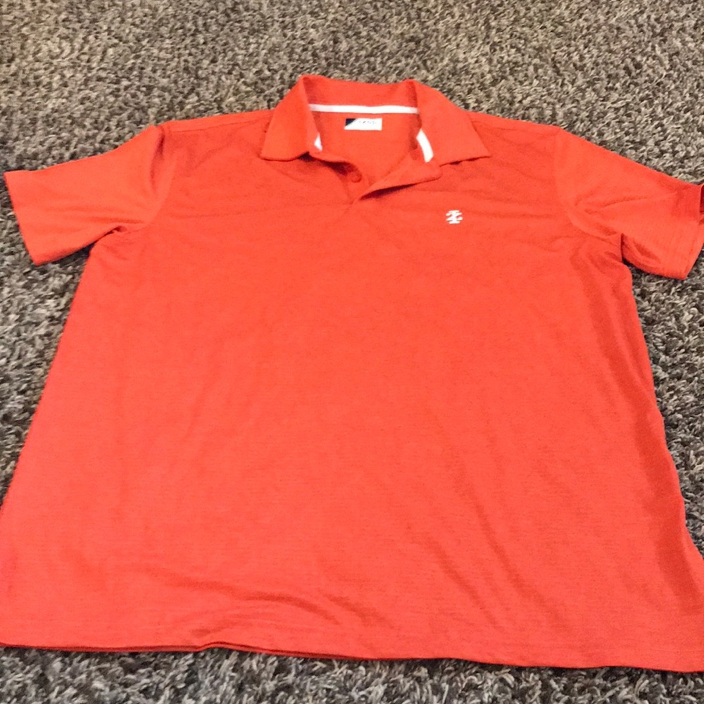 Orange golf polo